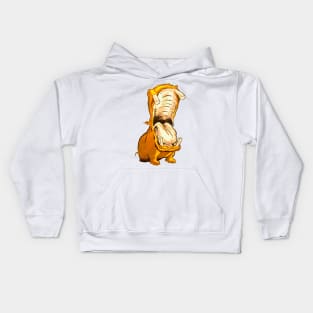 open mouth hippopotamus Kids Hoodie